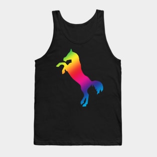 Rainbow rearing horse Tank Top